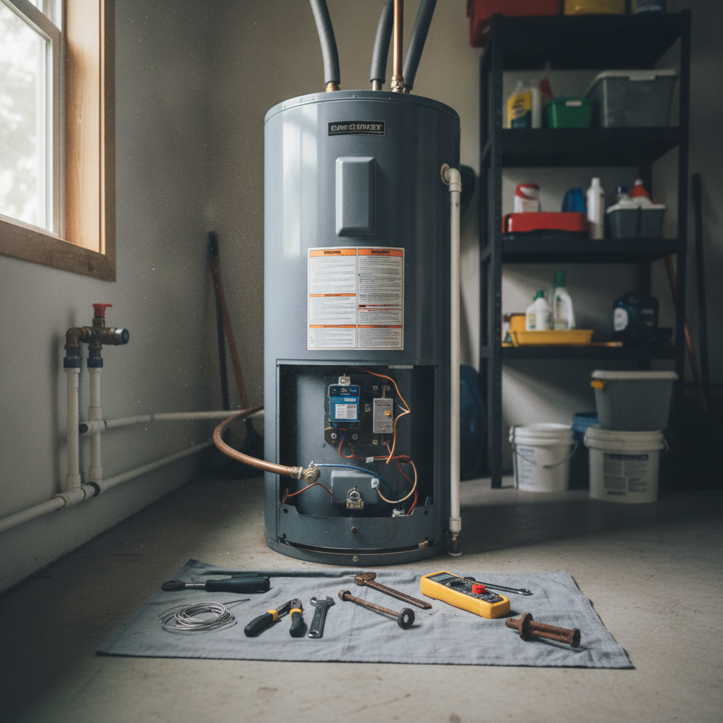 water heater repair - no faces and no text
